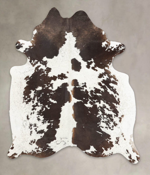 Chocolate and White Cowhide Rug #B3003