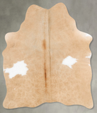Beige and White Cowhide Rug #B30047