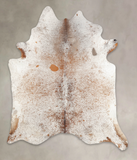 Salt and Pepper Brown Cowhide Rug #B3007