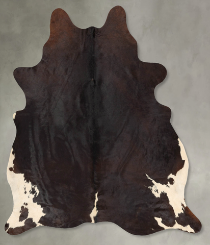 Chocolate and White Cowhide Rug #B30071