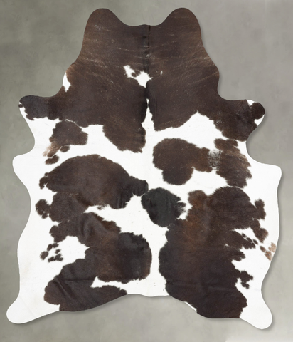 Chocolate and White Cowhide Rug #B30099
