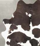 Chocolate and White Cowhide Rug #B30099