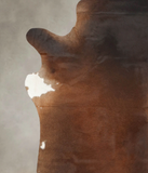 Brown with Red Cowhide Rug #B3010