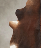 Brown with Red Cowhide Rug #B3017