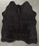 Solid Black Cowhide Rug #B30195