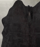 Solid Black Cowhide Rug #B30195