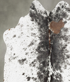 Salt and Pepper Black Cowhide Rug #B30216