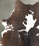 Chocolate and White Cowhide Rug #B30297