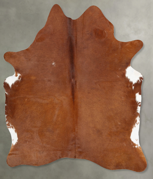 Solid Brown Cowhide Rug #B30345