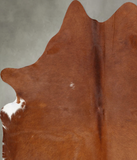 Solid Brown Cowhide Rug #B30345