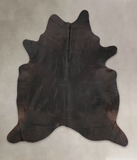 Solid Black Cowhide Rug #B3036