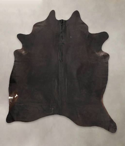 Solid Black Cowhide Rug #B3042