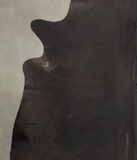 Solid Black Cowhide Rug #B3042