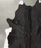 Solid Black Cowhide Rug #B30421
