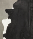 Solid Black Cowhide Rug #B3048