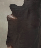 Solid Black Cowhide Rug #B3051