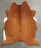 Solid Brown Cowhide Rug #B30514