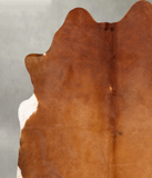 Solid Brown Cowhide Rug #B30514
