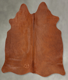 Solid Brown Cowhide Rug #B30564