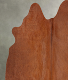Solid Brown Cowhide Rug #B30564