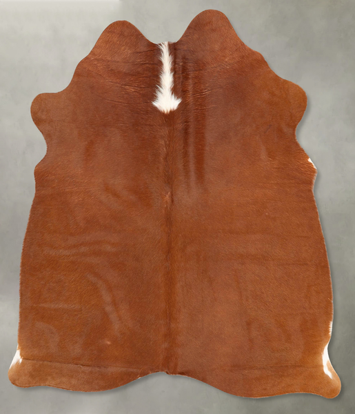 Solid Brown Cowhide Rug #B30573