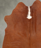 Solid Brown Cowhide Rug #B30573