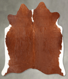 Brown and White Regular Cowhide Rug #B30601