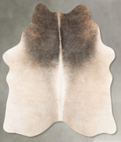 Grey with Beige Cowhide Rug #B30614