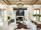 Brown with Red Cowhide Rug #B3063
