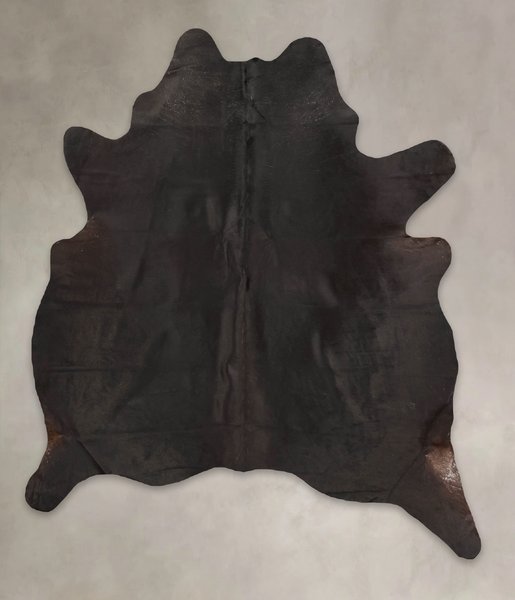 Solid Black Cowhide Rug #B3064