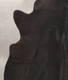 Solid Black Cowhide Rug #B3064