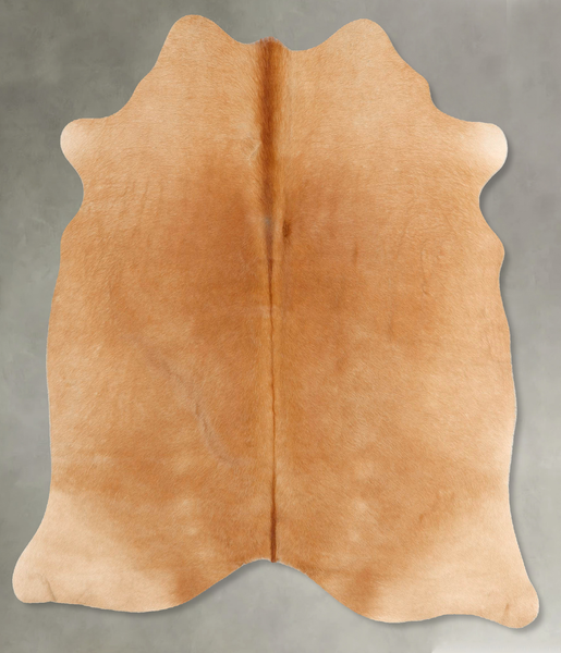 Solid Brown Cowhide Rug #B30748