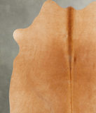 Solid Brown Cowhide Rug #B30748