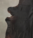 Solid Black Cowhide Rug #B3079
