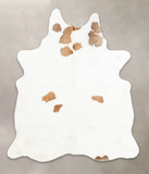 Brown and White Regular Cowhide Rug #B3081