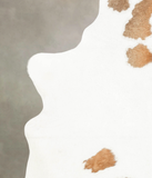 Brown and White Regular Cowhide Rug #B3081
