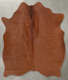 Solid Brown Cowhide Rug #B30827