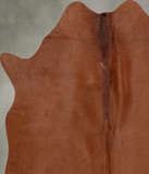 Solid Brown Cowhide Rug #B30827