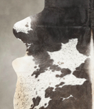 Grey With White Cowhide Rug #B3083