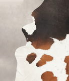 Chocolate and White Cowhide Rug #B3095