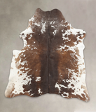 Chocolate and White Cowhide Rug #B3097