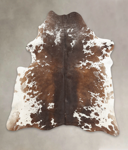 Chocolate and White Cowhide Rug #B3097