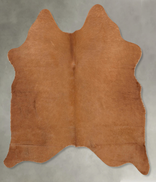 Solid Brown Cowhide Rug #B30983
