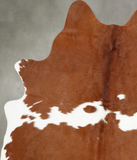 Brown and White Cowhide Rug #B30989
