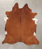 Solid Brown Cowhide Rug #B3102