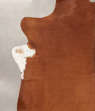 Solid Brown Cowhide Rug #B3102
