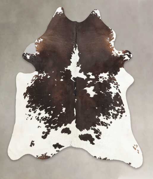 Chocolate and White Cowhide Rug #B3105