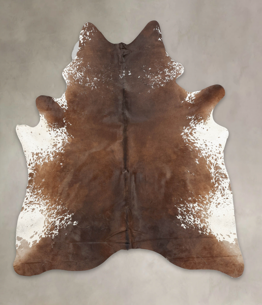Salt and Pepper Brown Cowhide Rug #B3106
