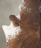 Salt and Pepper Brown Cowhide Rug #B3106