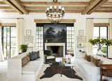 Brown with Red Cowhide Rug #B3123